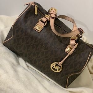 Brown MK Large Satchel Bag